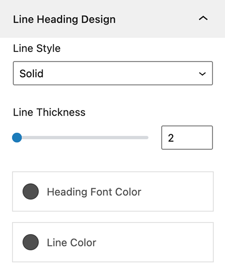 Line Heading block Design