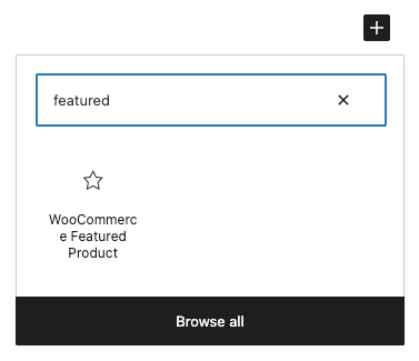 Add a WooCommerce Featured Product block