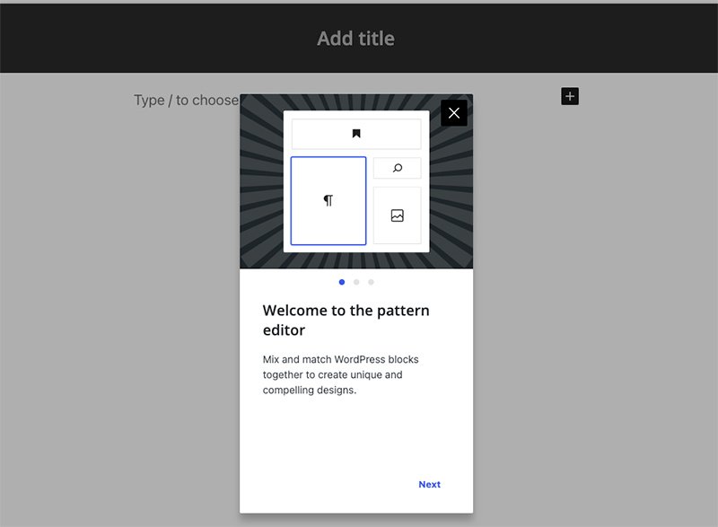 Create your own WordPress block patterns