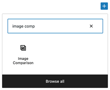 Add the Image Comparison block