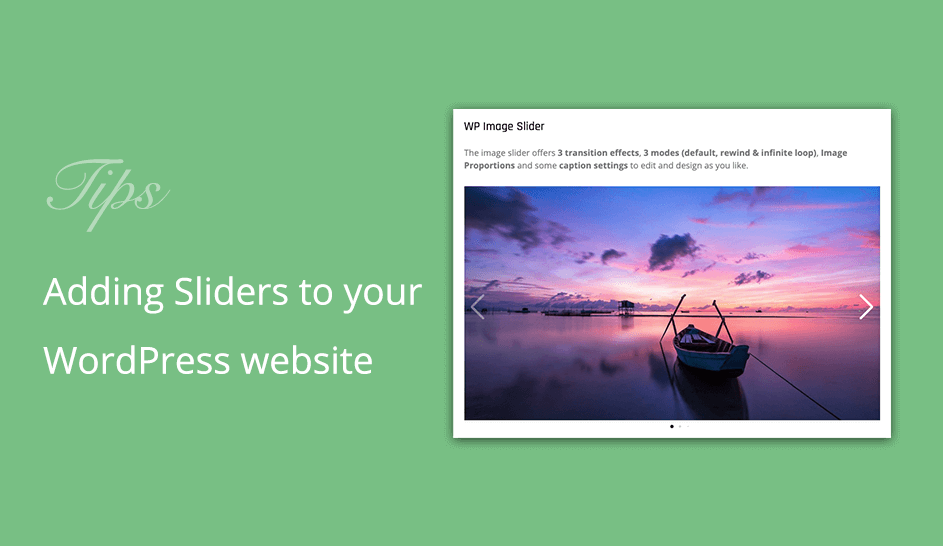 Adding Sliders to your WordPress website