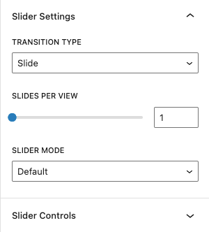 Advanced Slider Settings & Controls