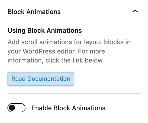 Blockons - Enable block animations per layout block