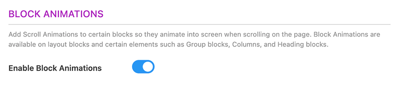 Blockons - Scroll animation for WordPress blocks