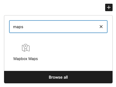 Insert maps block for WordPress into the Gutenberg editor