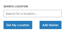 Maps for WordPress - Search for location settings